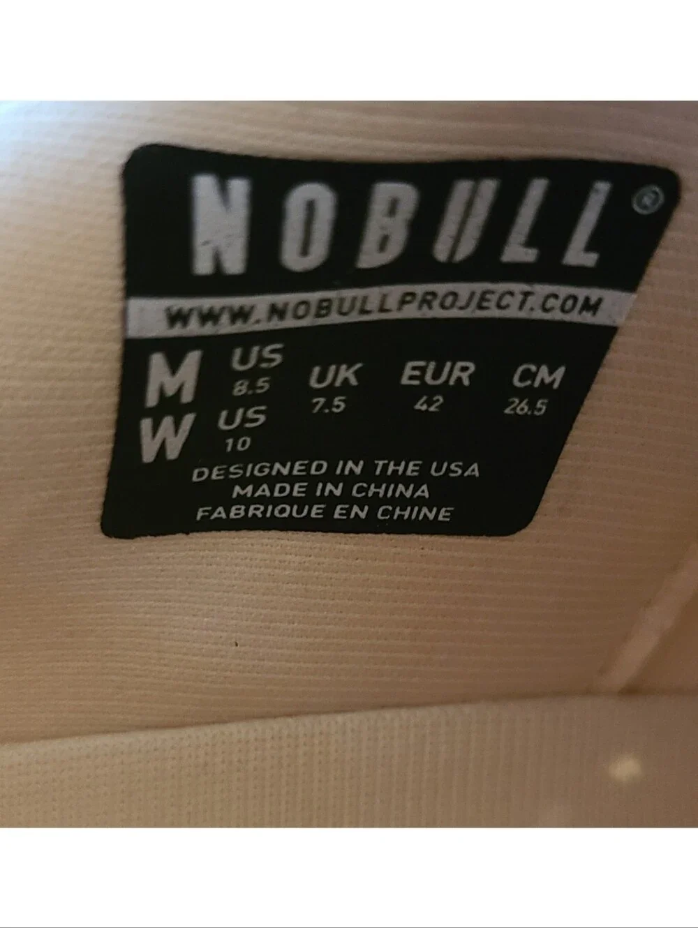 🆕️ NOBULL Outwork Trainer Sneakers Vanilla Women's 10 Men's 8.5 CrossFit Gym